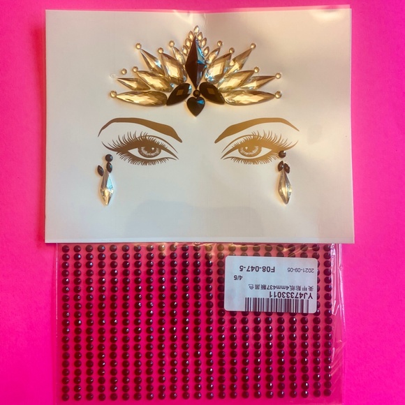 FACE JEWELRY WITH BONUS JEWELS (FOR FACE OR BODY) - Picture 1 of 5
